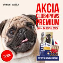 CLUB 4 PAWS Premium LIGHT pre sterilizovaných dospelých psov malých plemien - morka 5 kg (7851)
