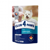 CLUB 4 PAWS Premium pre dospelých psov malých plemien - jahňa a rýža 900g (9610)