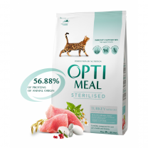 OPTIMEAL™ Superpremium pre kastrované mačky s morčacim mäsom 4 kg (5629)