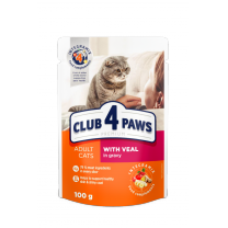 Club4Paws Premium S teľacím mäsom v omáčke 100 g (0560)