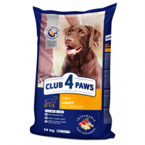 CLUB 4 PAWS Premium LIGHT pre psov s nízkou aktivitou Na váhu 100g (9672*)