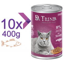 DR. TREND Premium Konzerva s lososom v jemnej omáčke, pre dospelé kastrované mačky 10 x 400 g (1739)