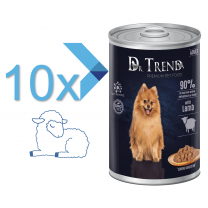 DR. TREND Premium konzerva s jahňacím mäsom v jemnej omáčke pre dospelých psov 10 x 400g (1890*)