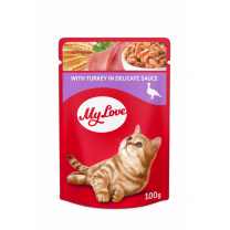 My Love kapsička pre mačky s morčacím mäsom v jemnej omáčke 100 g (0905)