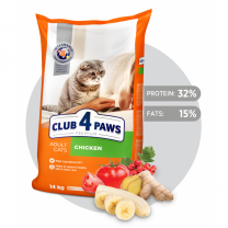 CLUB 4 PAWS Premium pre dospelé mačky - kura 14 kg (9146)