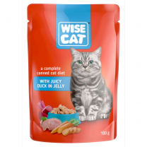 Wise Cat s šťavnatým kačacím mäsom 100 g (1128)