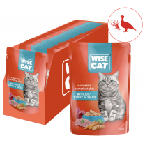 Wise Cat šťavné morčacie mäso v omáčke 24x100 g (1111*)