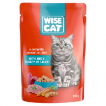 Wise Cat šťavné morčacie mäso v omáčke 100 g (1111)