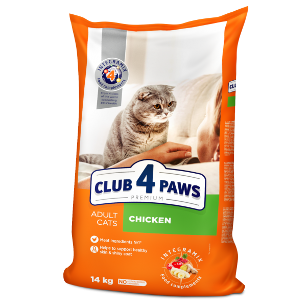 CLUB 4 PAWS Premium pre dospelé mačky - Kura Na váhu 100g (9146*) - Kliknutím zobrazíte detail obrázku.