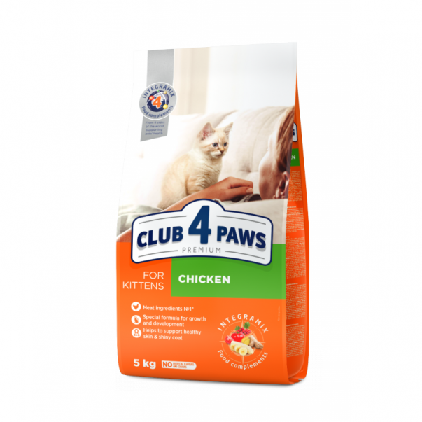 CLUB 4 PAWS Premium pre mačiatka Kura 5 kg (9108) - Kliknutím zobrazíte detail obrázku.