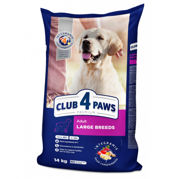 CLUB 4 PAWS Premium pre dospelých psov veľkých plemien 14 kg (9641) - Kliknutím zobrazíte detail obrázku.