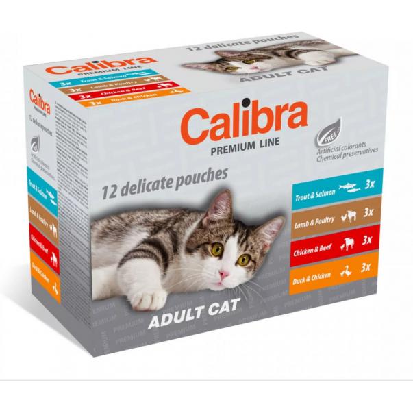 Calibra kapsičky pre mačky set 12x100g - Kliknutím zobrazíte detail obrázku.