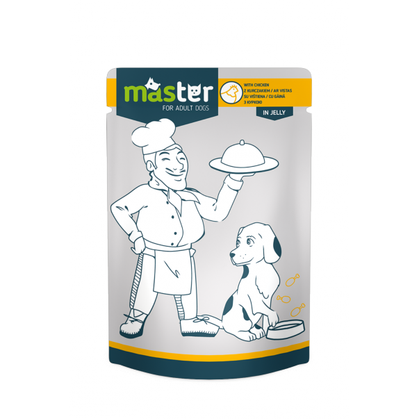 MASTER Kapsička pre psov, pre malé plemená s kuracím mäsom 80 g (0337) - Kliknutím zobrazíte detail obrázku.