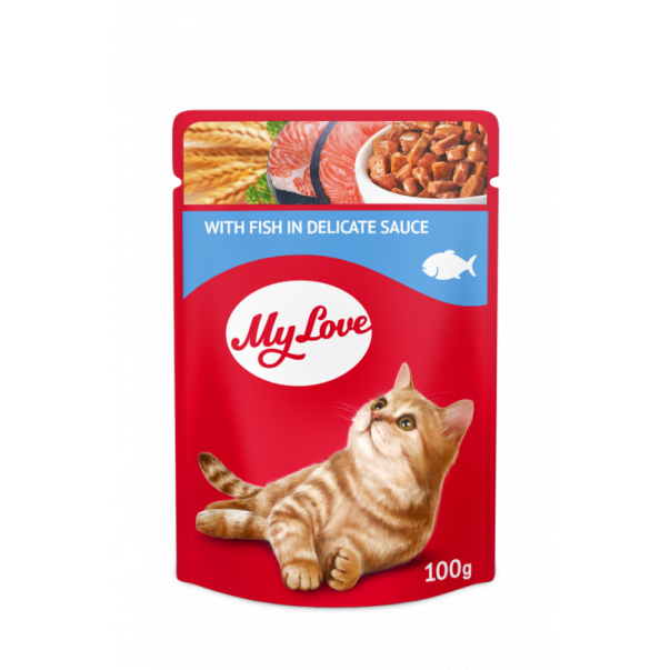 My Love kapsička pre mačky S rybou v jemnej omáčke 100 g (0901) - Kliknutím zobrazíte detail obrázku.