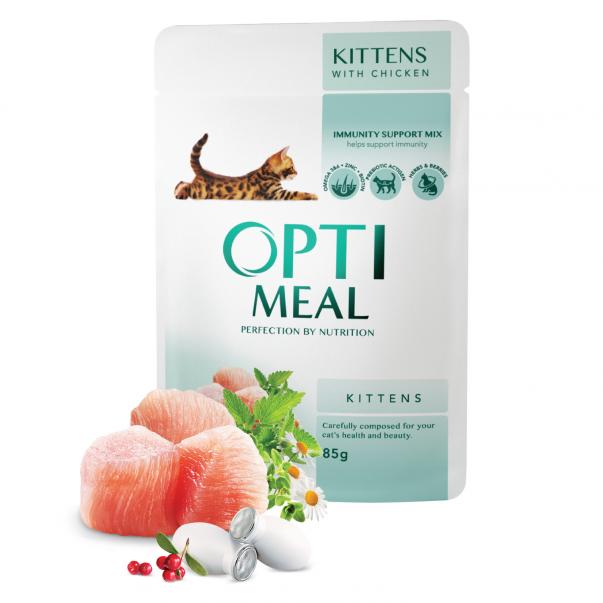OPTIMEAL™ Superpremium kapsička pre mačiatka s kuracím mäsom 85 g (0534) - Kliknutím zobrazíte detail obrázku.
