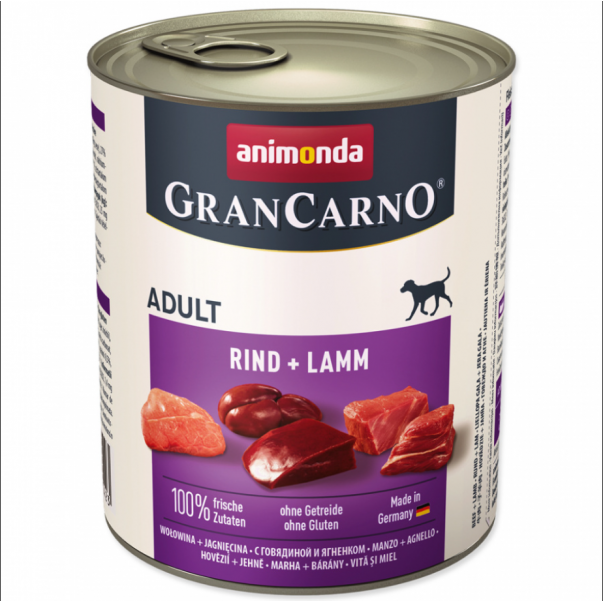 Animonda Gran Carno Adult hovädzie & jahňacie 0,8 kg - Kliknutím zobrazíte detail obrázku.