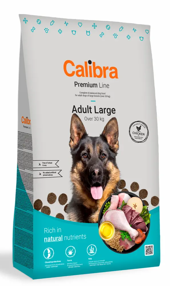 Calibra Premium pre dospelých psov veľkých plemien 12 kg - Kliknutím zobrazíte detail obrázku.