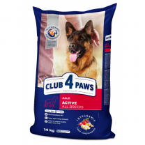 CLUB 4 PAWS Premium pre dospelých psov s vysokou aktivitou 14 kg (9559)