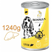 BOSMAN kompletné krmivo pre dospelých psov s pečeňou 1240 g (0401)