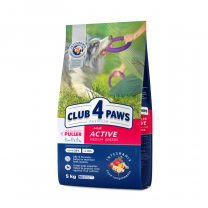 CLUB 4 PAWS Premium Active. Pre dospelých aktívnych psov stredných plemien Na váhu 100g (7981*)
