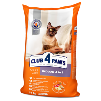 CLUB 4 PAWS Premium Indoor 4 in 1. Pre dospelé mačky žijúce v byte Na váhu 100g (9436*)