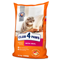CLUB 4 PAWS Premium pre dospelé mačky s teľacím mäsom Na váhu 100g (9207*)