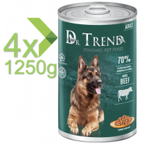 DR. TREND s hovädzím mäsom v jemnej omáčke pre dospelých psov všetkých plemien 4 x 1250g (1654*)