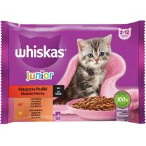 Whiskas cat Junior Mäsový výber kura&hovädzie&jahňa&králik v šťave 4 x 85 g