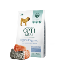OPTIMEAL™ Hypoalergénne, pre dospelých psov stredných a veľkých plemien – losos 4 kg (5932)
