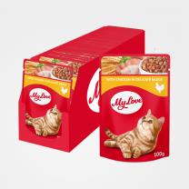 My Love kapsička pre mačky s kuracím mäsom v jemnej omáčke 24x100 g (0903)
