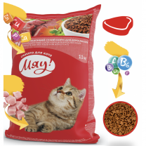 Miau! pre dospelé mačky s teľacím mäsom 11 kg (4509)