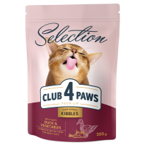 CLUB 4 PAWS Premium pre dospelé mačky - kačica a zelenina 300 g (5451)