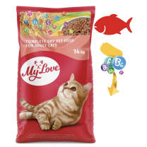 MY LOVE pre dospelé mačky s rybami 14kg (8391)