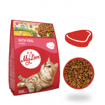 MY LOVE pre dospelé mačky s teľacím mäsom 300g (9718)