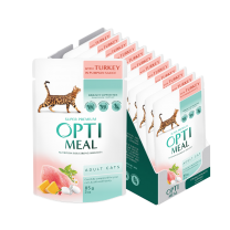 OPTIMEAL™ Superpremium kapsička pre mačky s morčacim mäsom v tekvicovej omáčke 12x85g (0531*)