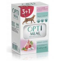 OPTIMEAL™ SET 3+1 kapsička pre mačky s jahňacím mäsom a zeleninou v želé 4x85g (0540**)