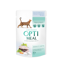 OPTIMEAL™ Superpremium kapsička pre mačky s treskou a zeleninou v želé 85 g (0801)