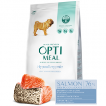 OPTIMEAL™ Hypoalergénne, pre dospelých psov stredných a veľkých plemien – losos 12 kg (4423)