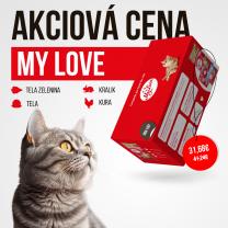 My Love kapsičky pre mačky 4 príchute SET1 (96x100g) 9,6kg