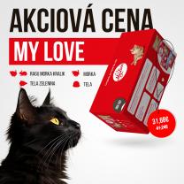 My Love kapsičky pre mačky 4 príchute SET2 (96x100g) 9,6kg