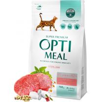 OPTIMEAL™ Superpremium pre všetky kastrované mačky s hovädzim mäsom a ciroku 700g (9640)