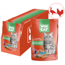 Wise Cat hydinové ragu so zeleninou 24x100 g (1081*)