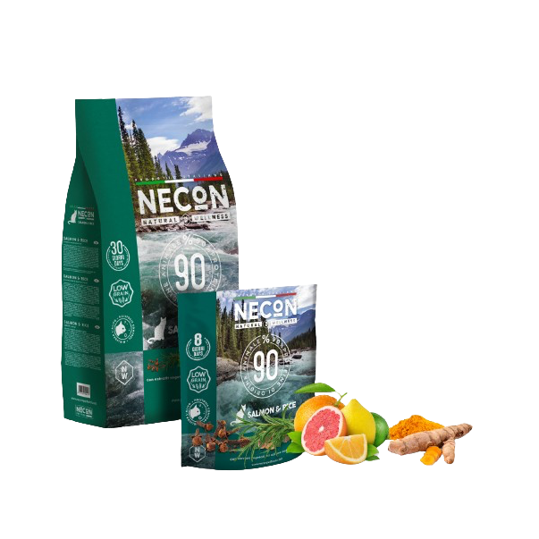 NECON NECON Linea Natural Wellness. Pre dospelé mačky. Losos a ryža 1,5kg (4113) - Kliknutím zobrazíte detail obrázku.