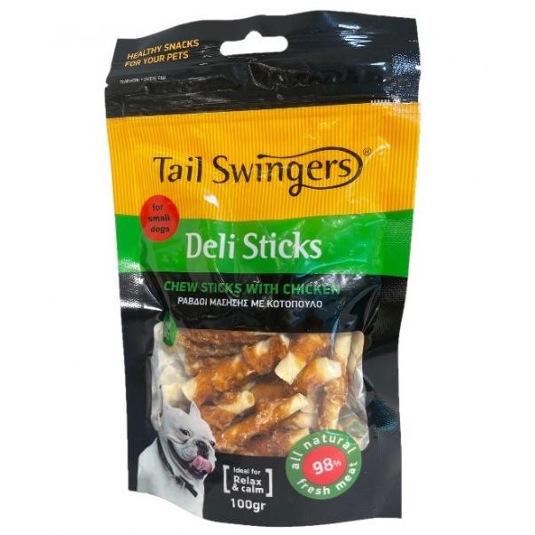 Tail Swingers - Žuvacie tyčinky s kuracím mäsom, pre psov malych plemien 100g (2506) - Kliknutím zobrazíte detail obrázku.