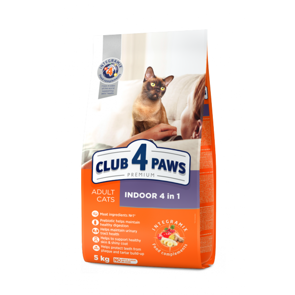 Granuly pre mačky žijúce v byte CLUB 4 PAWS Premium 5 kg - Kliknutím zobrazíte detail obrázku.