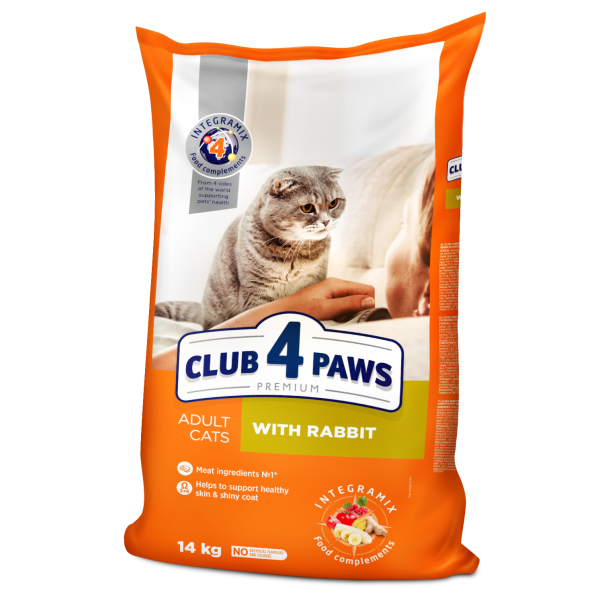 CLUB 4 PAWS Premium pre dospelé mačky s králikom Na váhu 100g (9153*) - Kliknutím zobrazíte detail obrázku.