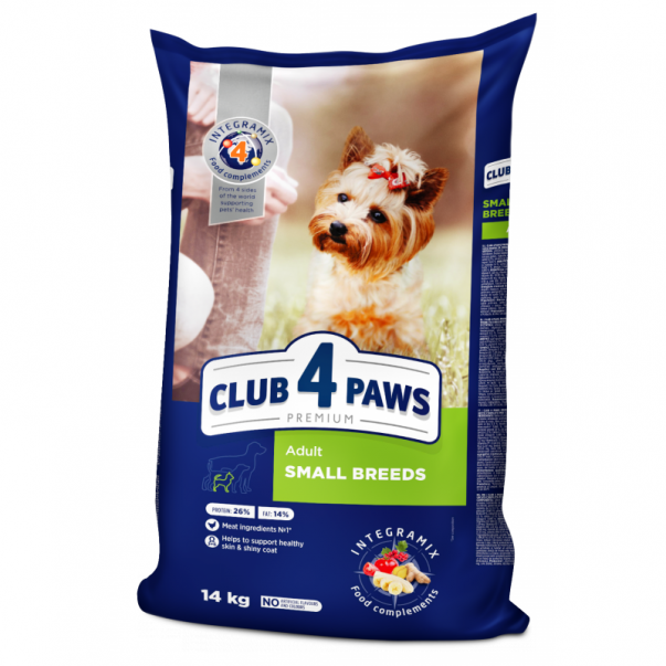 CLUB 4 PAWS Premium pre dospelých psov malých plemien 14 kg (9542) - Kliknutím zobrazíte detail obrázku.