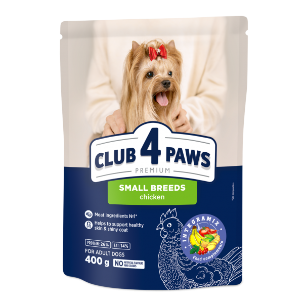 CLUB 4 PAWS Premium pre dospelých psov malých plemien 400 g (9528) - Kliknutím zobrazíte detail obrázku.