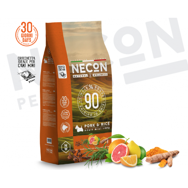 Granule pre dospelýc psov malých plemien NECON NATURAL WELLNESS bravčové mäso & ryža  800 g - Kliknutím zobrazíte detail obrázku.
