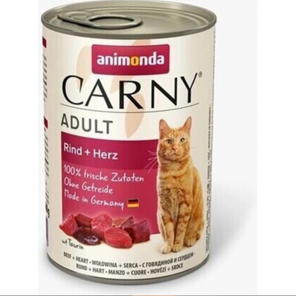 Animonda Carny pre mačky  hovädzie a srdiečka 6 x 400 g - Kliknutím zobrazíte detail obrázku.